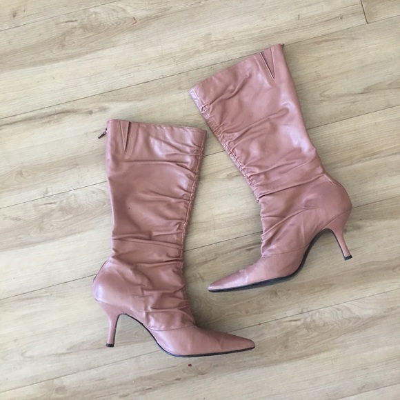 Nine West Shoes - Nine west peach heeled boots size 8.5 Nine West Shoes - Nine west peach heeled boots size 8.5